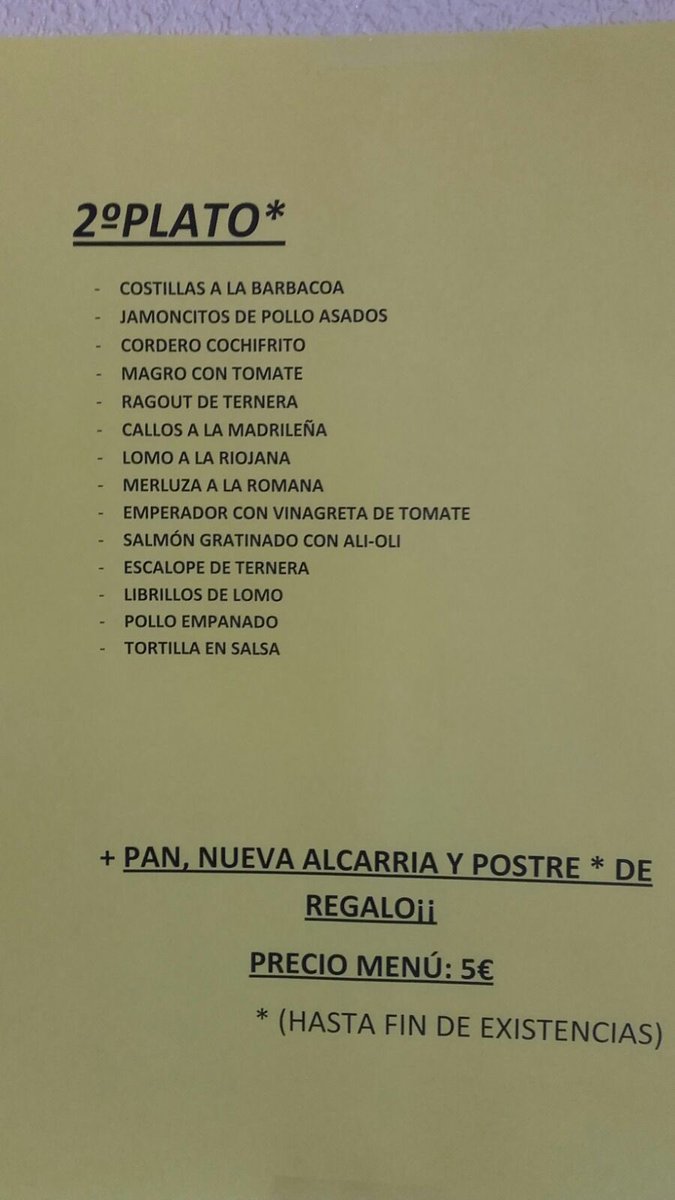 Catapanguada's tweet photo. Menú de hoy, lunes 25 de julio. https://t.co/8hA2fHnqTY