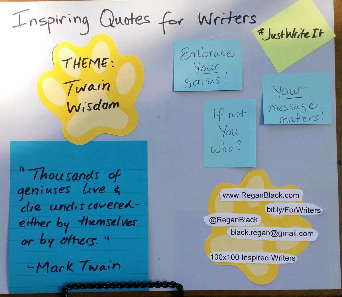 ReganBlack's tweet photo. Sticky points from today's inspiration for your #writing journey on #peruscope https://t.co/UFTx8qIJdn
