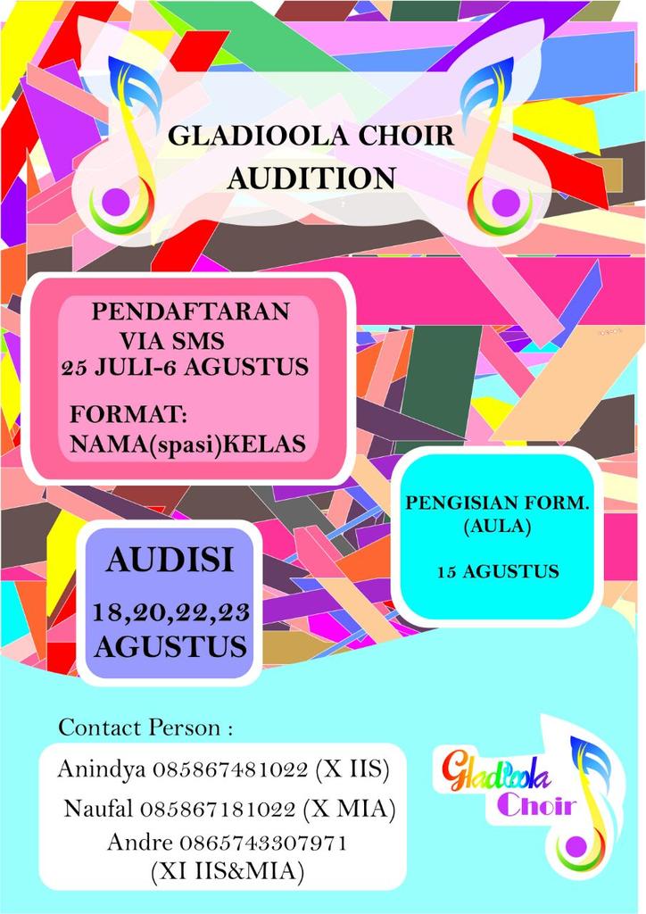 Ayo adek" GHS 67&amp;68 yang pnya bakat bernyanyi/ingin memperdalam pengetahuan dlm dunia tarik suara, segera daftar GC🎉