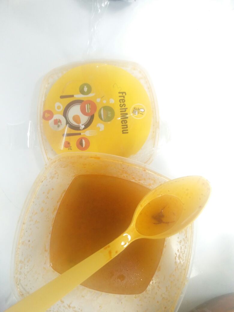 nitishClickable's tweet image. FreshMenu delivers a Spider in my Veg Soup @FreshMenuIndia . Customer Care Not even picking phone. Order no. 2102378