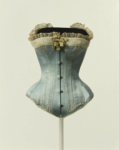 DEVINE 1880s #silk #corset @ Kyoto Costume Institute