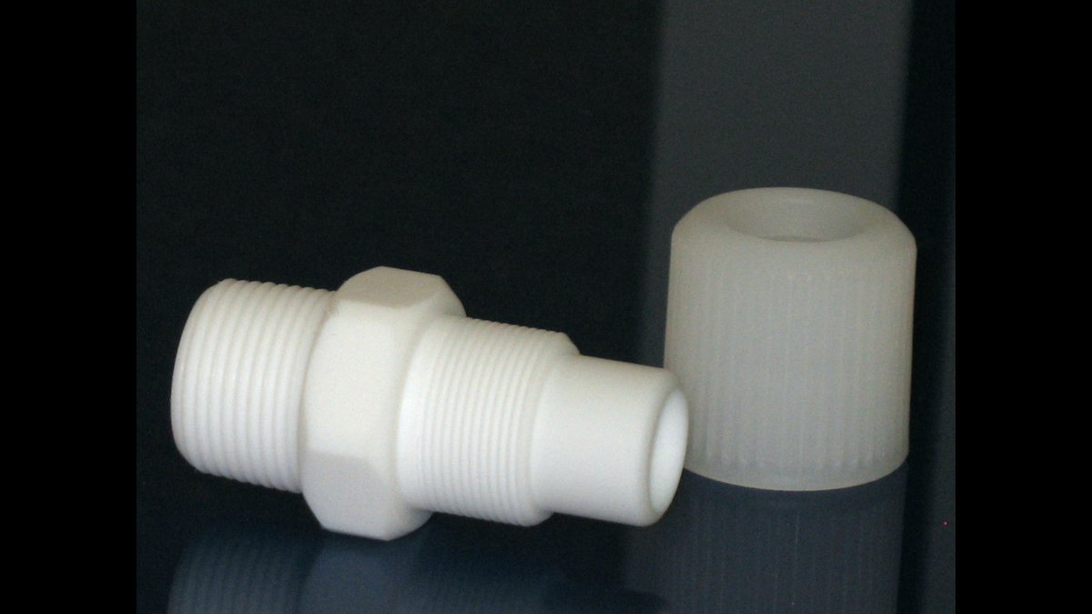 3/4" Flared PTFE Male Connector fittings brought to you by NACOM FLOW CONTROLS