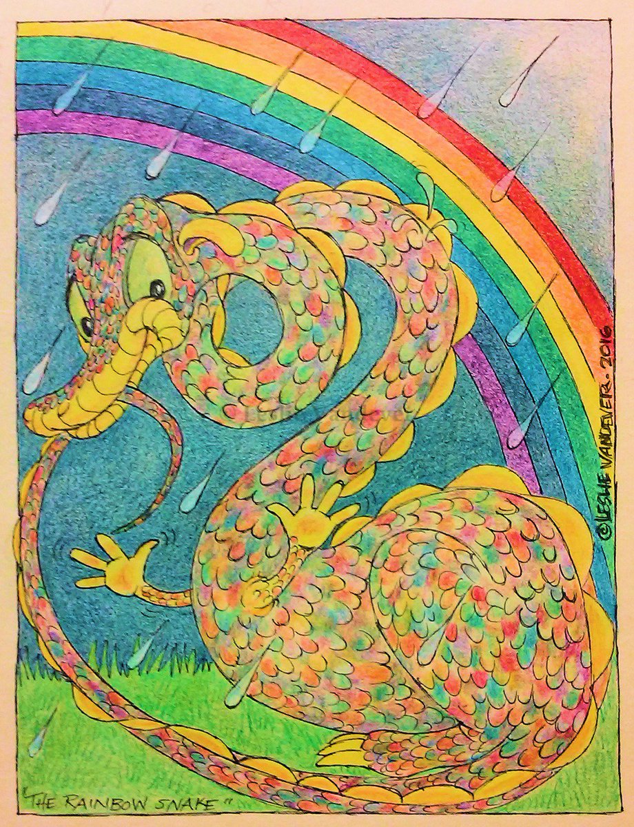 All that color is so much fun! Here's my #RainbowSerpent for this week's #AnimalAlphabets :