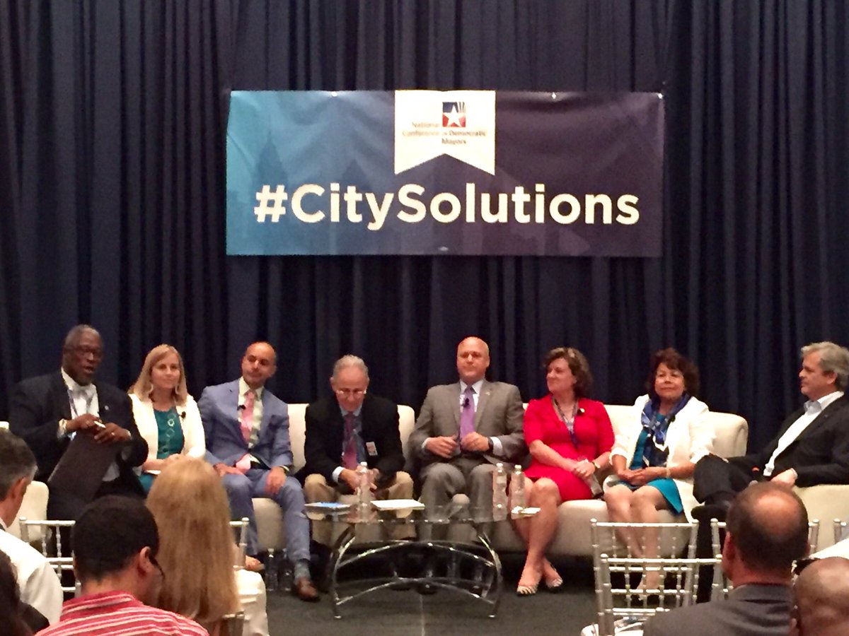 Discussed #CitySolutions for Transportation & Infrastructure with fellow mayors from across the nation at #DNCinPHL