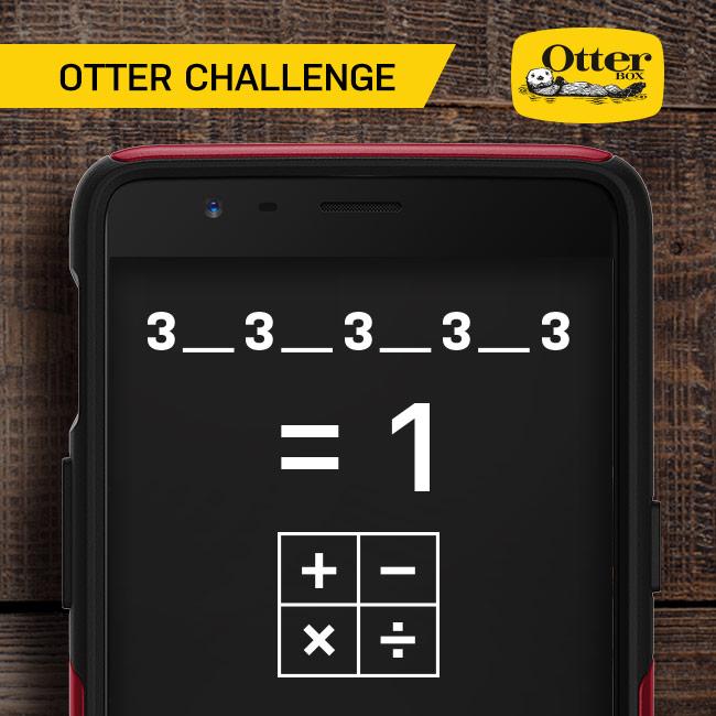 Sean_Darlow's tweet photo. @OtterBox @OnePlus @OnePlus_UK

3 x 3 + 3 ÷ 3 - 3 = 1

#OtterBoxOnePlus3 https://t.co/Pt8Jxh1Ppn https://t.co/SD3qggzyBC