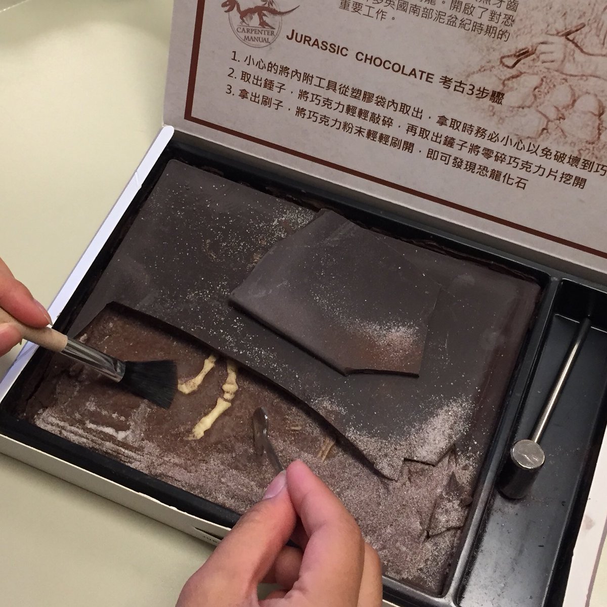 Celio_Barreto's tweet photo. #ROMintern : Today's treat is Jurassic chocolate, because you know, ROM. https://t.co/gxndgdNHXQ