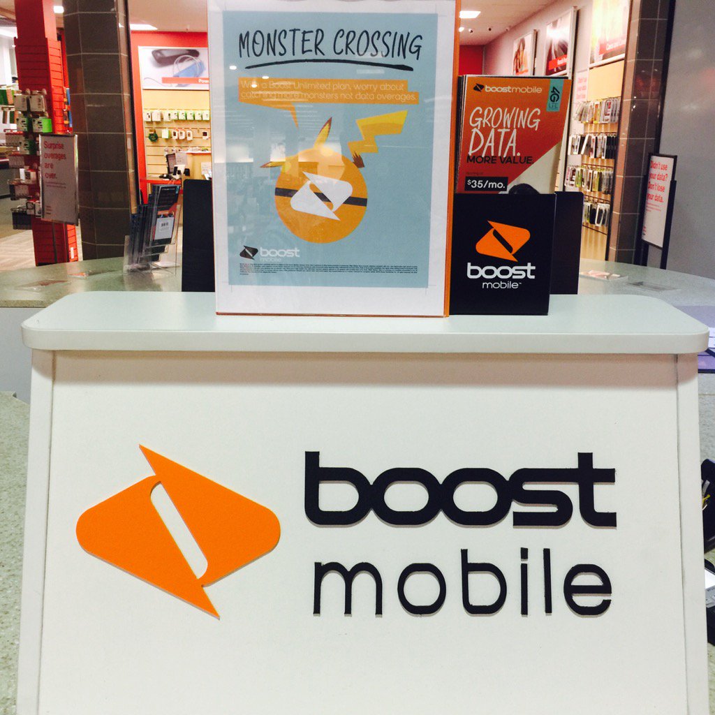 BoostMobileWV's tweet photo. Worry about catching🏹your pokemons not loosing your data 💸#boostmobile #PokemonGO #bestintown #mercermall https://t.co/cr5XLHEcUU