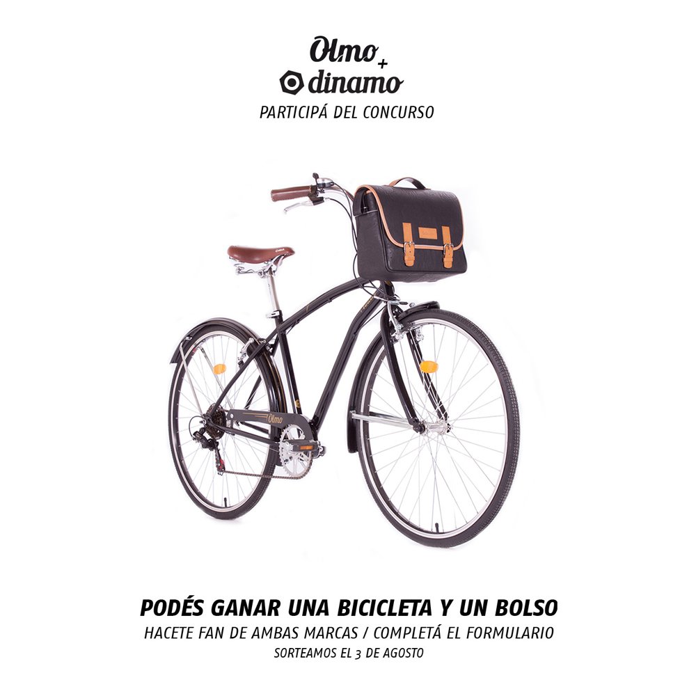 OlmoBikes's tweet photo. ¡CONCURSO! #GanáUnaBiciOlmo Vincent + Bolso Dinamo 🚲 + 🎒
Participá en https://t.co/Tjg5MhfV6N ¡Con RT sumás chances! https://t.co/LJiQgNKoDK