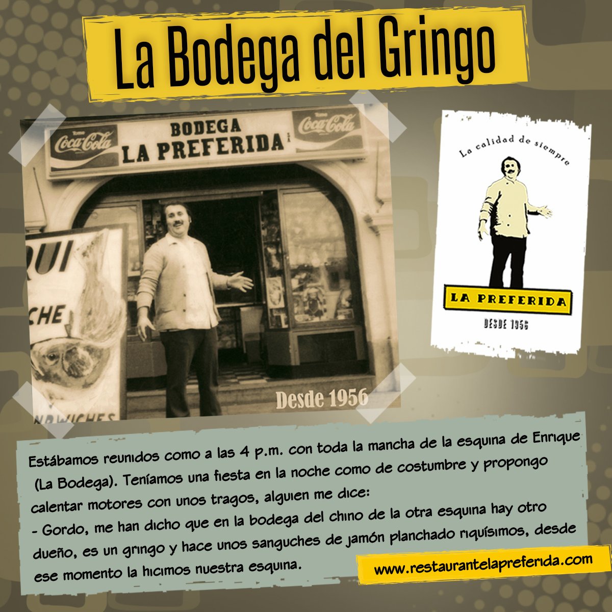 lapreferidarest's tweet photo. La Bodega del gringo #Somosloquesomos #Cumplimos60 https://t.co/V7vWsbyH61 https://t.co/4JXPmpQTq1