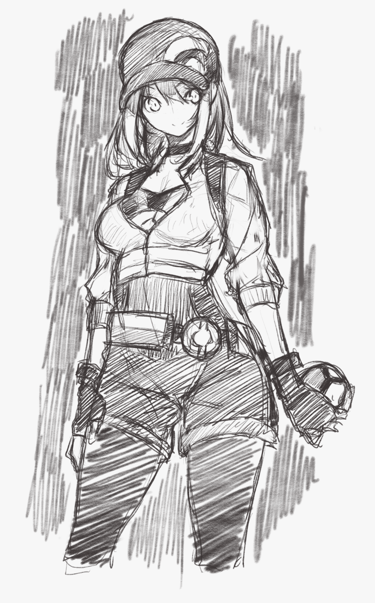 アップルペンシル+Procreateすげーなと思うのは昔やってた鉛筆ラフの感じが再現できること 