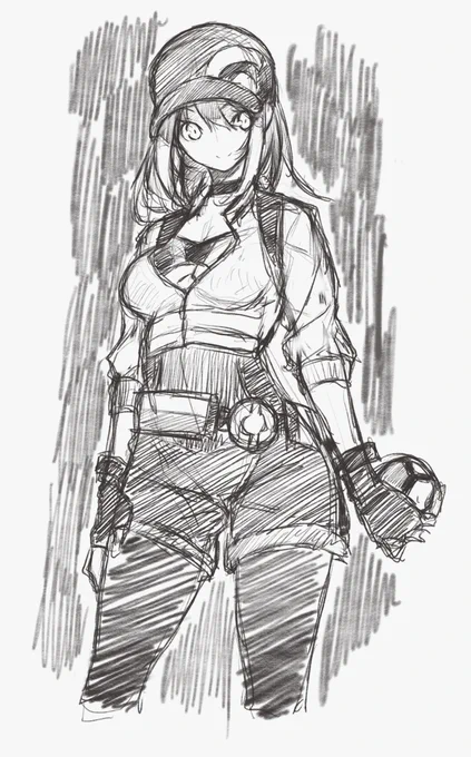 アップルペンシル+Procreateすげーなと思うのは昔やってた鉛筆ラフの感じが再現できること 