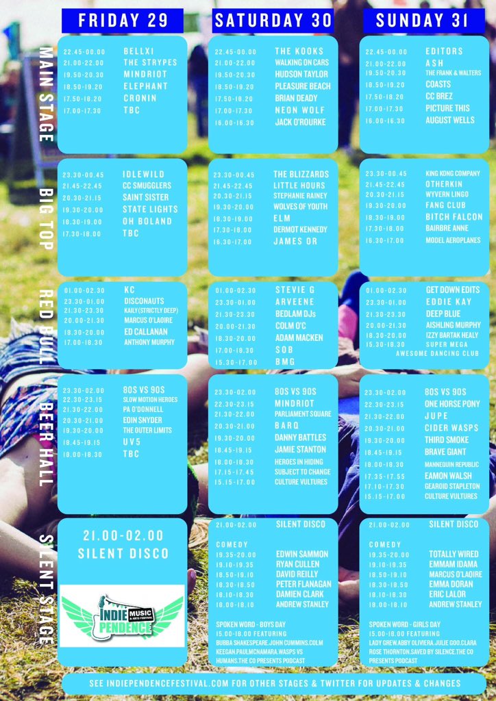 We'll be playing on the Beer Hall Stage on Saturday30th July
<a href="/Indie_pendence/">INDIE</a> '16 and we cannot wait! See ye there
-A