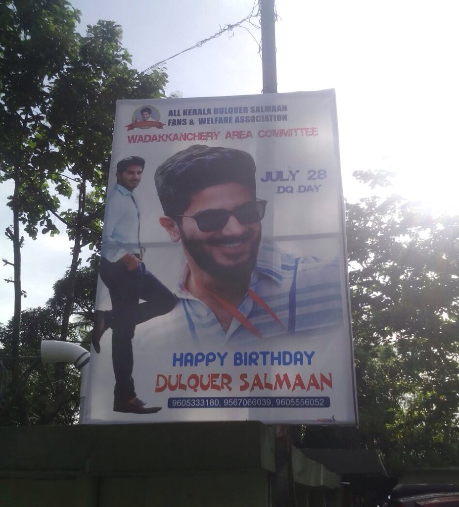 Dulquer_FC's tweet photo. Wadakkanchery Fans Flex For @dulQuer 's Birthday ☺️🎉

 #July28 #DQDay #DQ30 https://t.co/4HSdOEMR6K