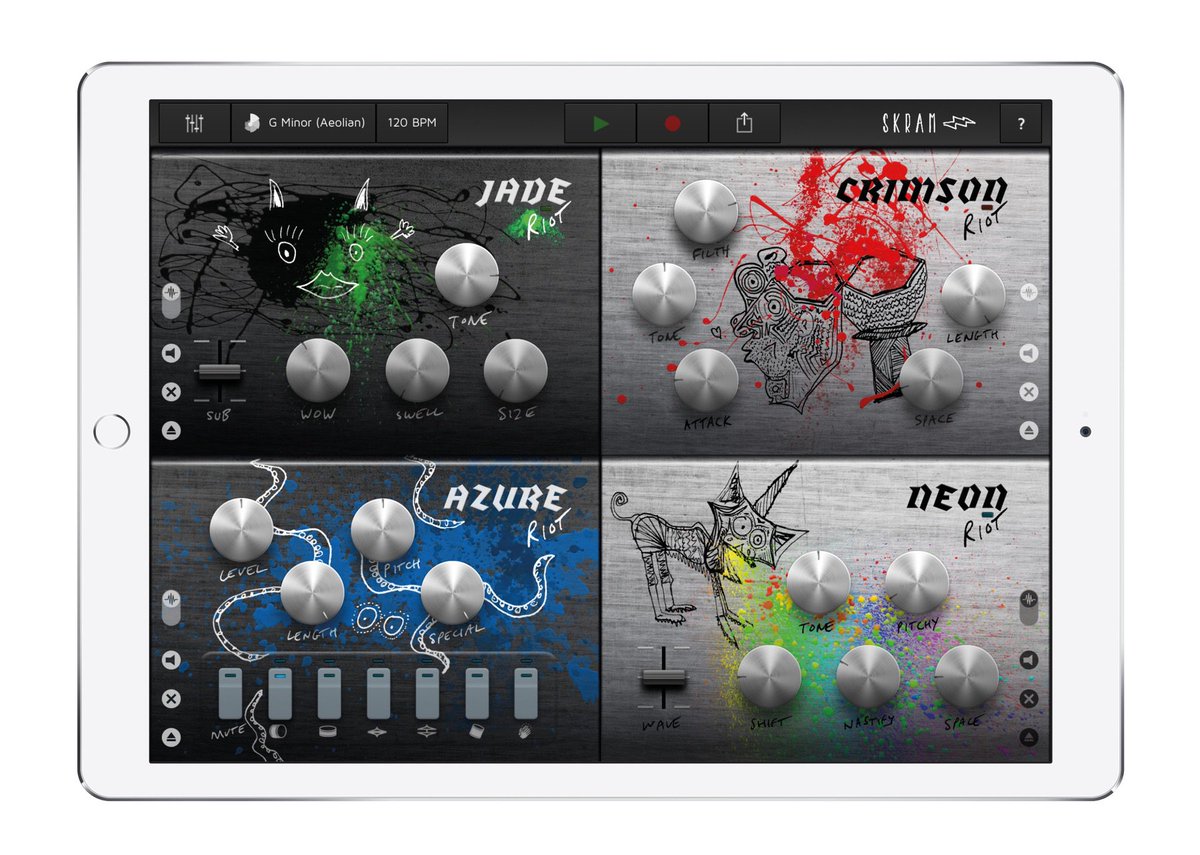 Now more connected, more synths in free Skram for #iPad from <a href="/LiineWire/">LiineWire</a> createdigitalmusic.com/2016/07/skram-…