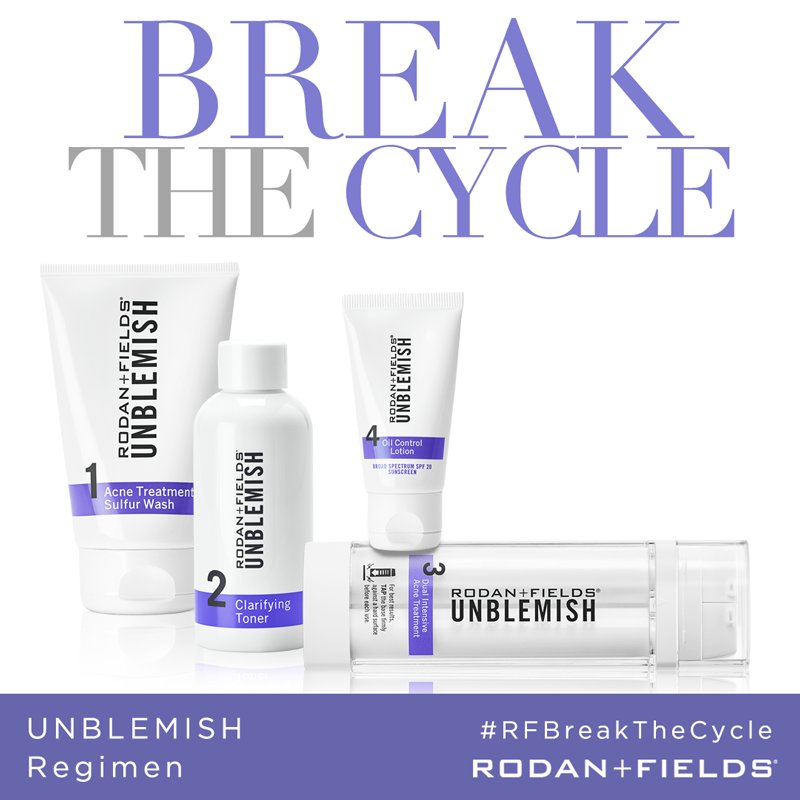 Take control of your acne with the UNBLEMISH Regimen,the No. 1 premium acne brand in the US. #RFBreakTheCycle
