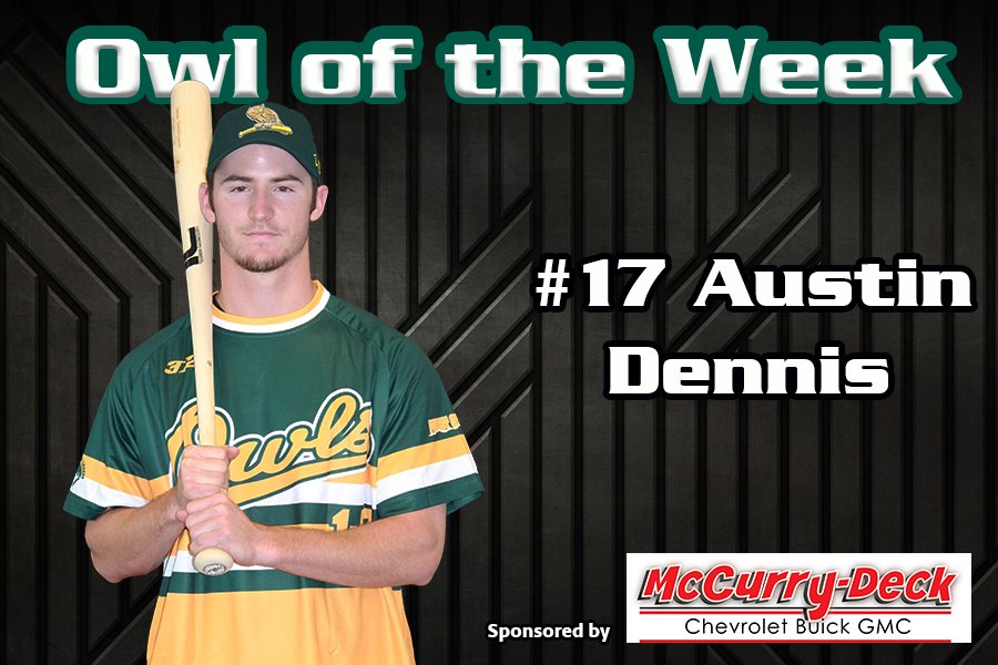 ForestCityOwls's tweet photo. What a day for the Owls! The @mccurrydeck Owl of the Week is #17 Austin Dennis #HootyHoot #OwlOfTheWeek https://t.co/AA1HaZLmC6