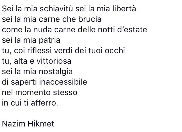 La poesia che amo
#nazimhikmet #unapartedime