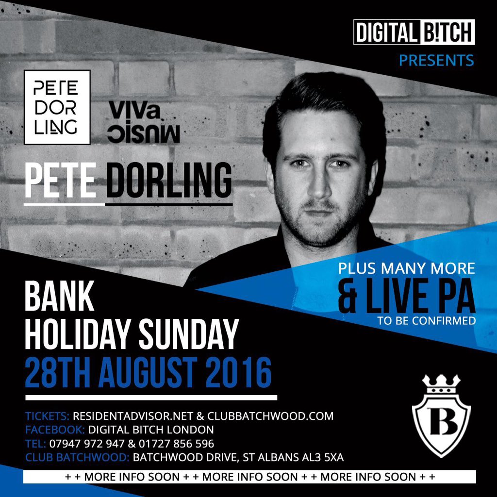 DbDigitalbitch's tweet photo. August bank holiday Sunday Digitalbitch at club Batchwood with VIVa music Pete dorling  https://t.co/tjRXZJRgaD https://t.co/rHNiIqtqQ0