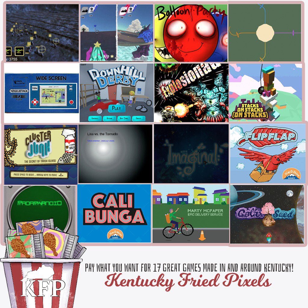 LouMakesGames's tweet photo. Support local devs, get great games! Pay what you want! https://t.co/C9dbzvptkg #indiegames #kentuckyfriedpixels https://t.co/jdhnWmItdo