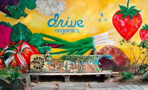 FrancesHomes's tweet photo. Name where this #CommercialDrive #mural is! #streetart #painting #thedrive #eastvan #organic #produce #local https://t.co/PU1iW28ECe
