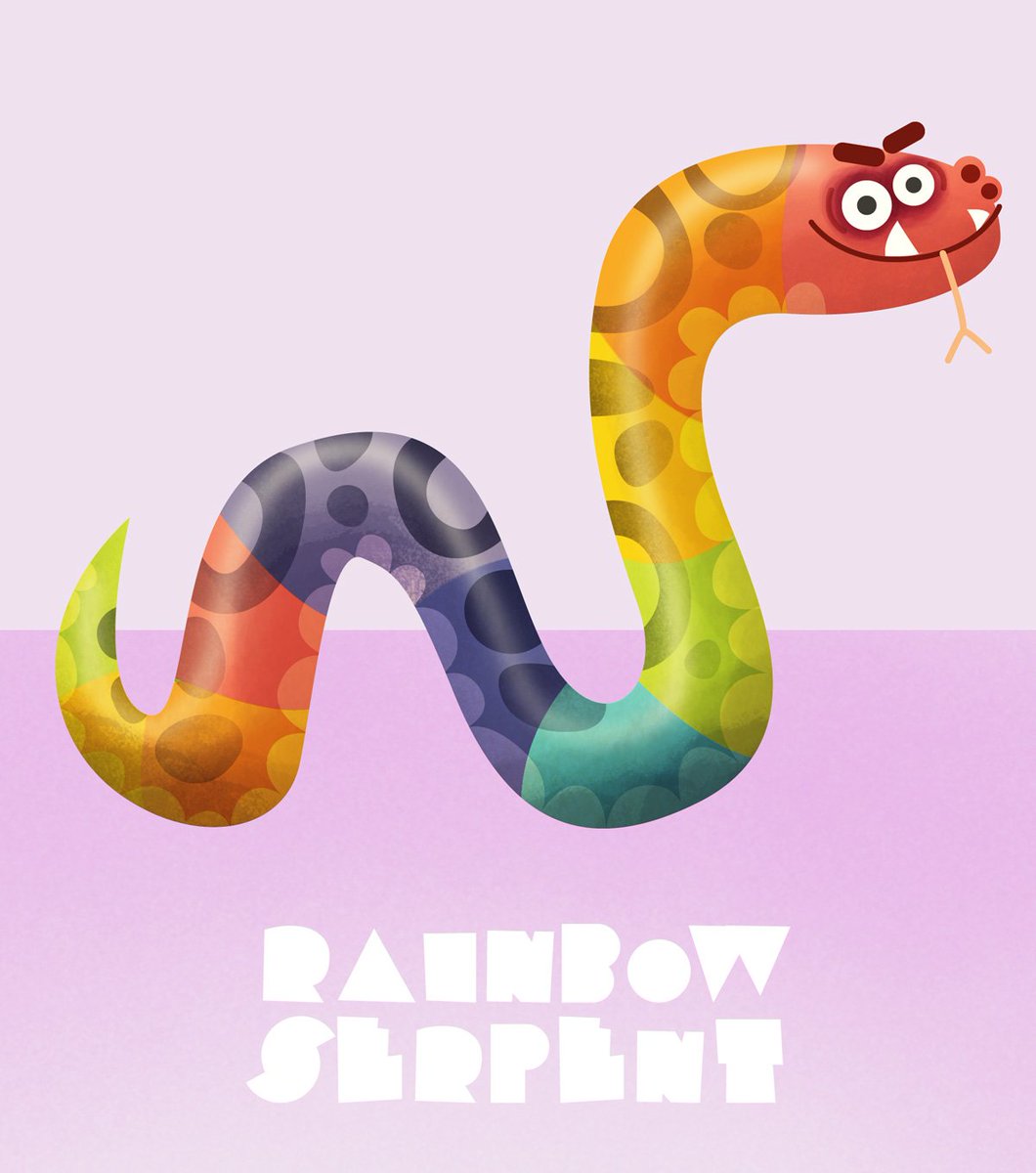 a #rainbowserpent done in record time (started 6:15!) @AnimalAlphabets