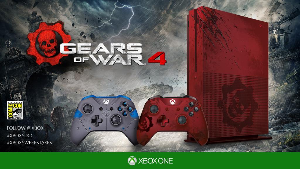 Xbox's tweet image. Want it? RT now for a chance to win. #XboxSDCC #XboxSweepstakes NoPurchNec.Ends7/28. Rules: bit.ly/2aea1XV