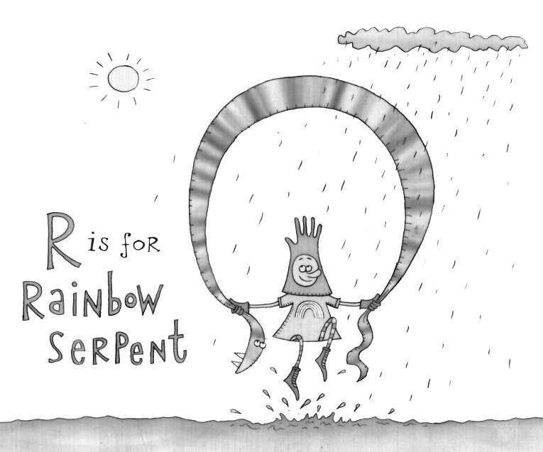 Spells of sunshine and scattered showers #AnimalAlphabets #rainbowserpent