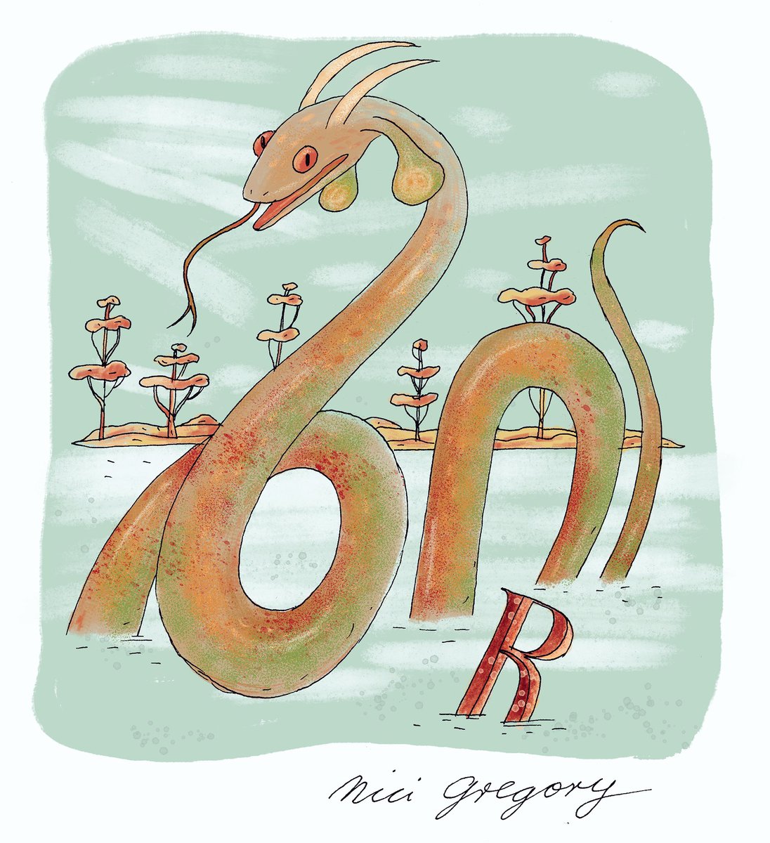 A #RainbowSerpent for #AnimalAlphabets