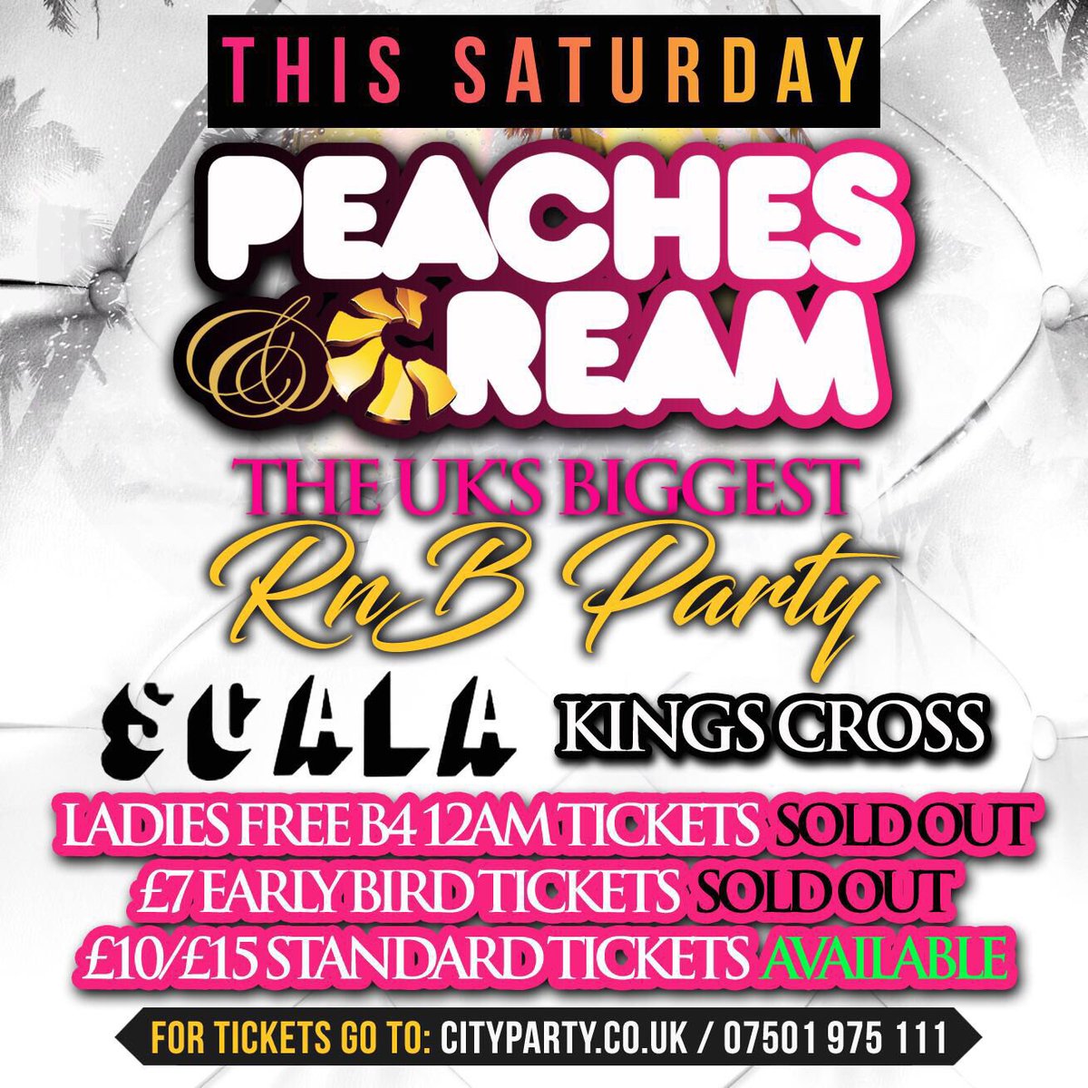DJKapital's tweet photo. @MadInfluenceUK #PeachesAndCreamLDN
This Saturday @ Scala
Ladies Free B4 12 on GL
Tickets: https://t.co/5Yn6XF7fyd https://t.co/mXwwY4B9bl