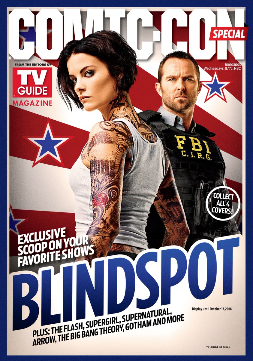 BillBenevides's tweet photo. Finally got my #Blindspot #ComicCon TVGuide! Awesome article/interviews @martingero @JaimieAlexander #SullyStapleton https://t.co/uX7pomlsQa