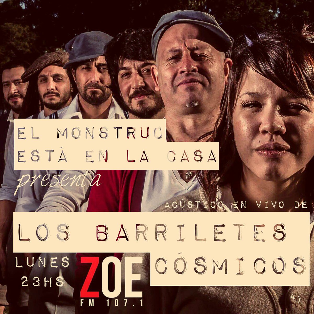 Hoy, 23hs, otro acústico en vivo, contra viento, marea, lluvia y la que se venga.