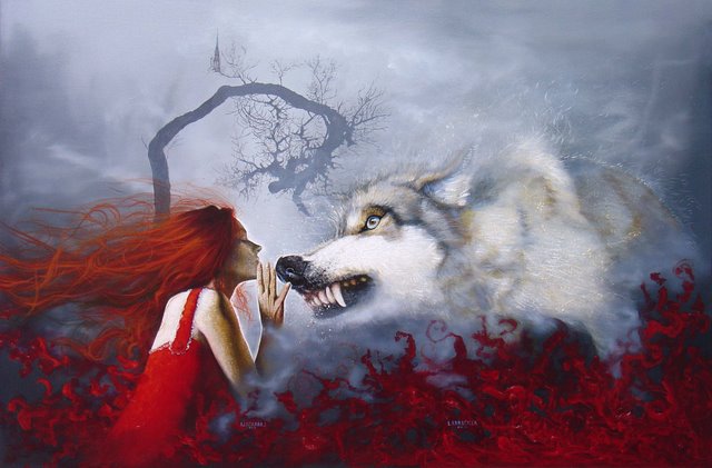 mularracilla's tweet photo. Caperucita roja y el lobo #RedRidingHoodAndTheWolf #ChaperonRougeEtLeLoup #CaperucitaRojaYElLobo #ContemporaryArt https://t.co/WkWcx7rsSt