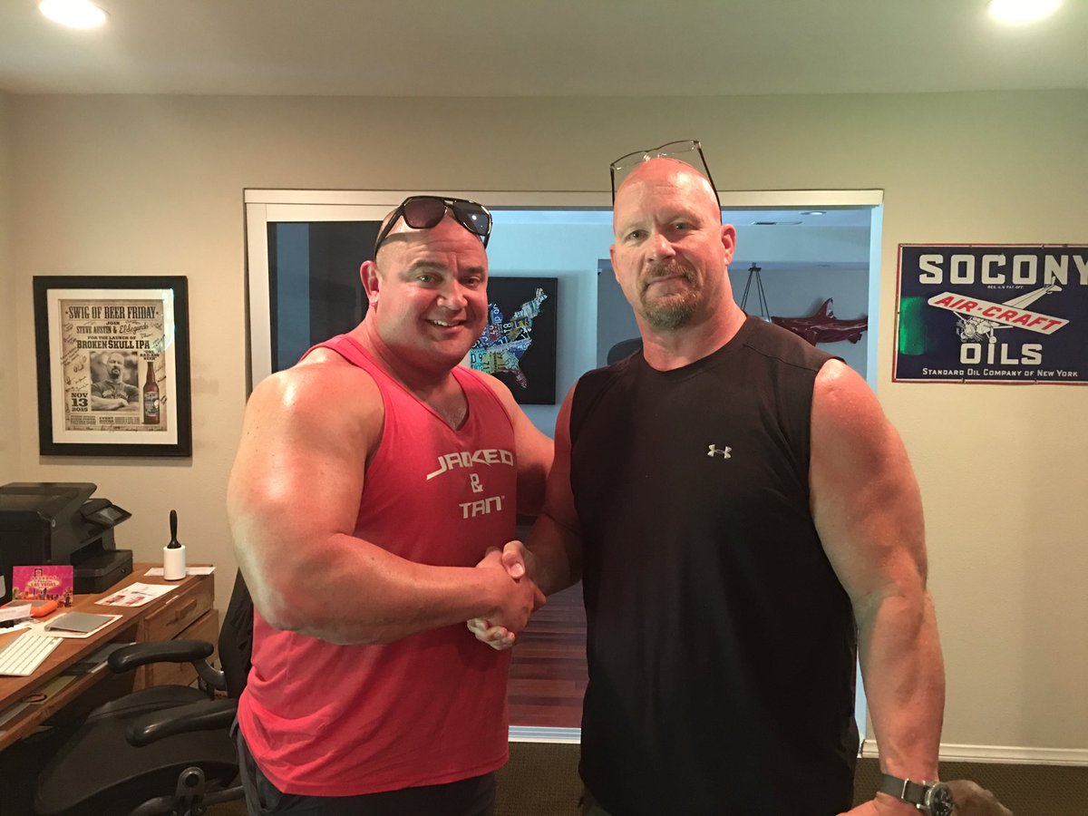kalojade's tweet image. Podcasted w/ the one &amp;amp; only @steveaustinBSR we talk training, wrestling, steroids look for the episode coming soon!