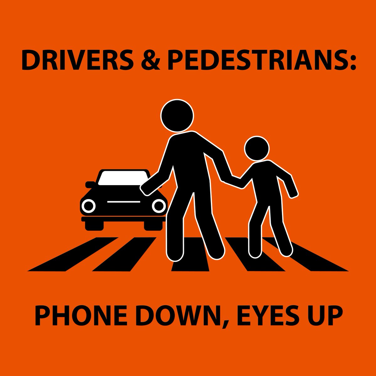 NYSDOT's tweet photo. Remember - always keep your phone down &amp; your eyes up when walking, biking or driving! #PedSafety https://t.co/UFv0kxoHRb