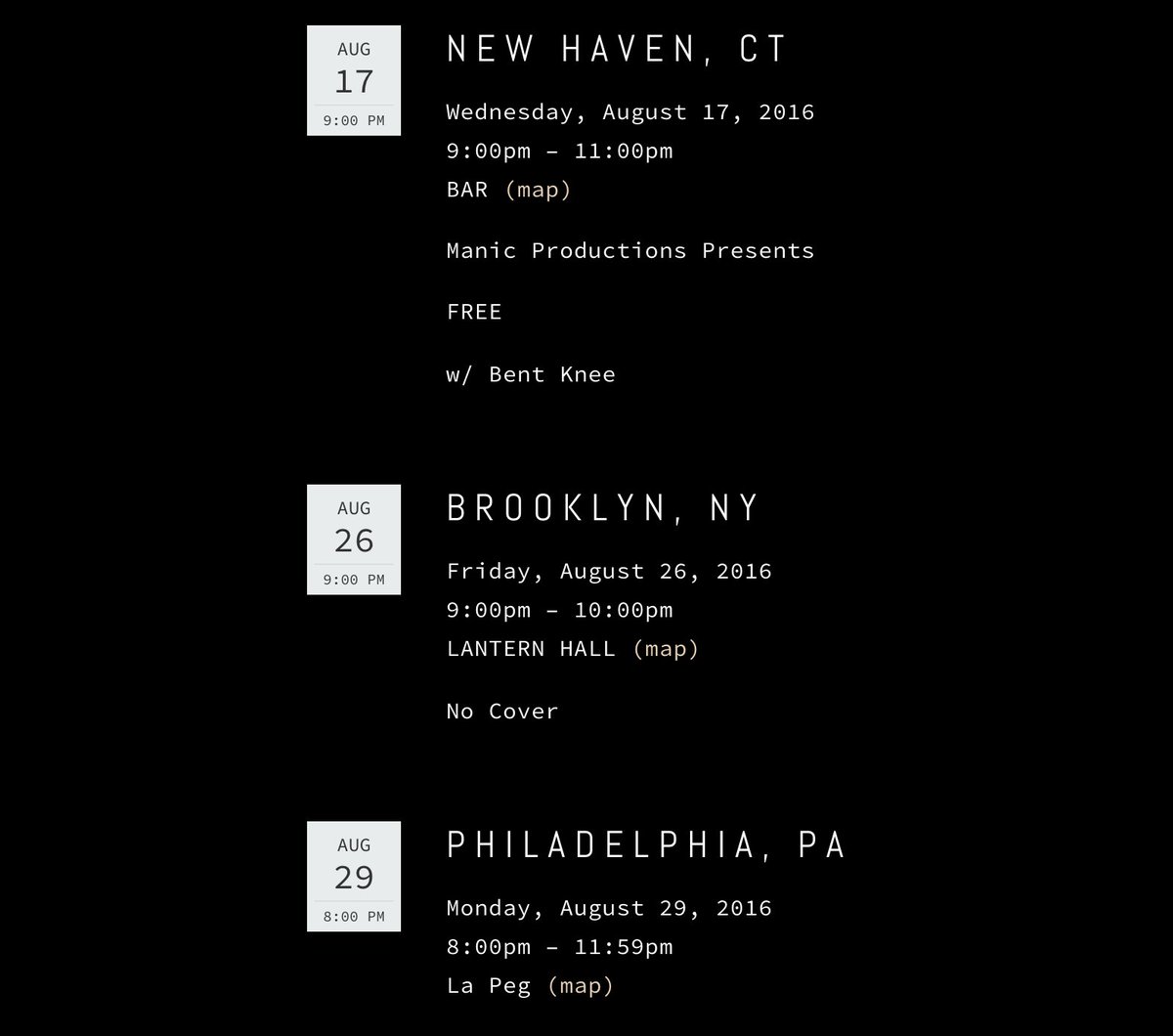 Gearing up for some US dates. We'll officially be releasing Here Comes The Mystery in the US at these shows!