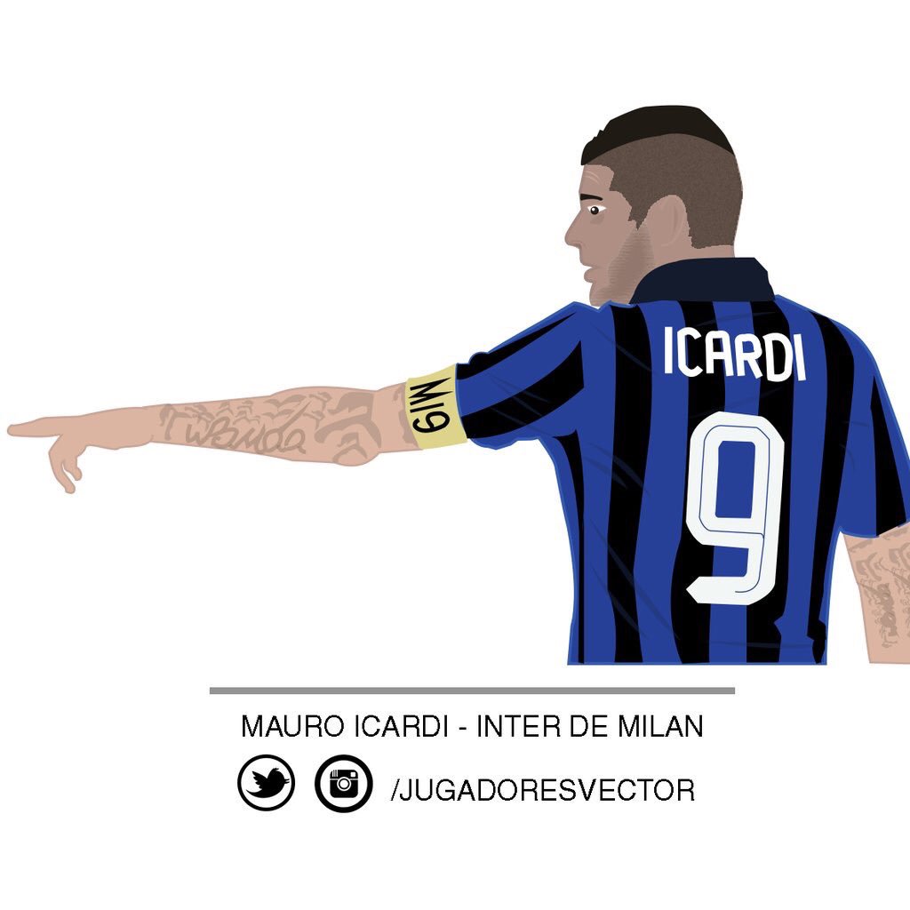 JugadoresVector's tweet photo. Mauro Icardi - Inter de Milán #diseño #Vector #illustration https://t.co/0EHbvyOusE