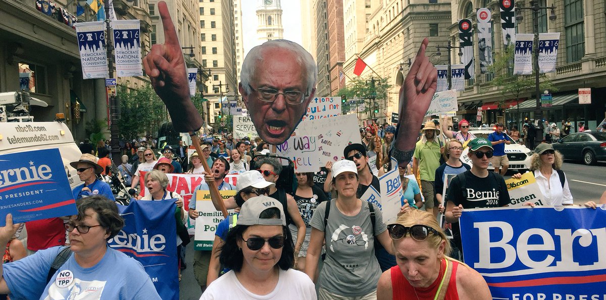 NOW: Totally separate march of 1000s led by @DrCornelWest just left - 'NO to #DNCinPHL - We'll never vote #Hillary!'