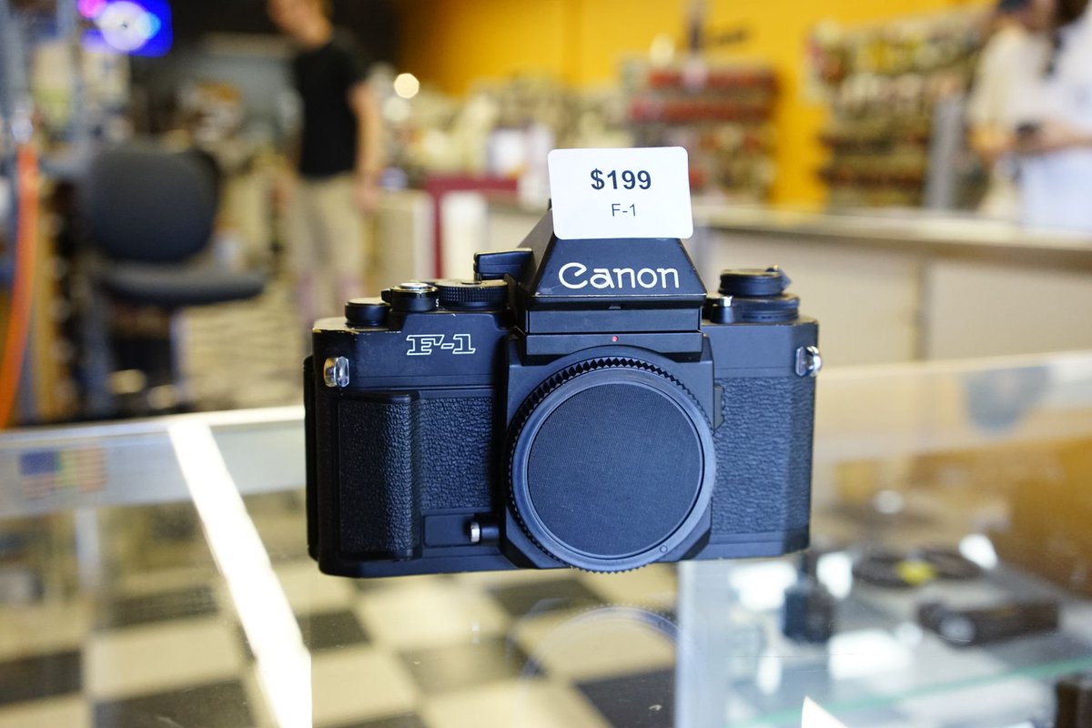 Cameratechs's tweet photo. #Canon #F1 looking gorgeous here in the shop. https://t.co/l60gnIGHNx