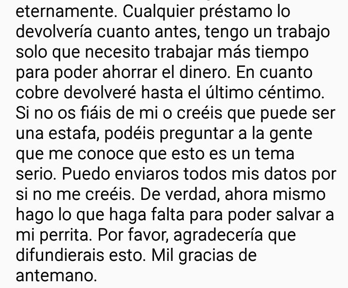 vinnie_the_who_'s tweet photo. Por favor, dadle RT. Es urgente, necesita difusión. Necesito ayuda para salvar a mi perrita. Es serio. https://t.co/w2Ykg4fEgj