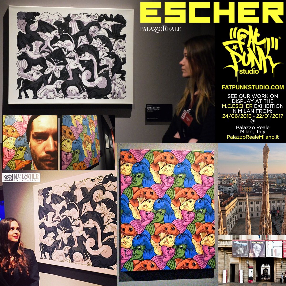 fatpunkstudio's tweet photo. #FatPunkStudio #art at the #MCEscher exhibition at the #PalazzoReale in #Milan, Italy 🇮🇹 https://t.co/z1fsaL1a5Y https://t.co/n5tMdDSGmb