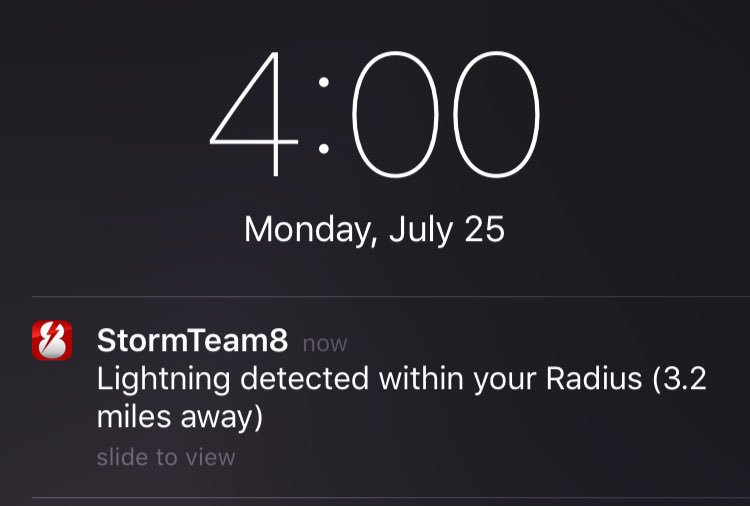 VanessaW's tweet photo. I love thunderstorms in the summer. Fave feature of @WTNH @StormTeam8 app? #lightningtracker 🌩🌩🌩 https://t.co/2GGXgVU7QB