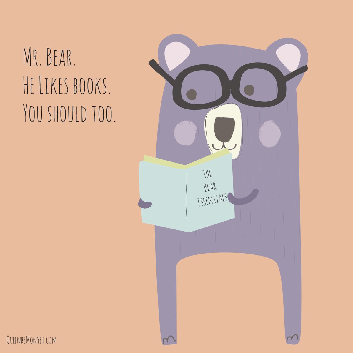 qmonyei's tweet photo. Be like Mr. Bear. #readingisgood #pickabook #illustrations #reading https://t.co/mIwn3e0LNK