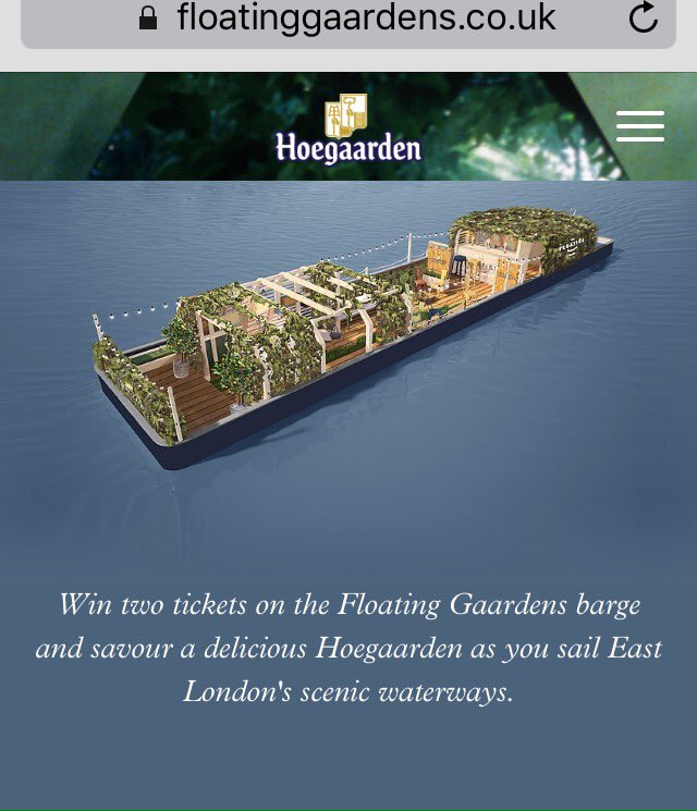 nb_florence's tweet photo. @waterwaysworld @thedigbys here is the answer #floatinggaardens #Hoegaarden https://t.co/ylDamxoF37
