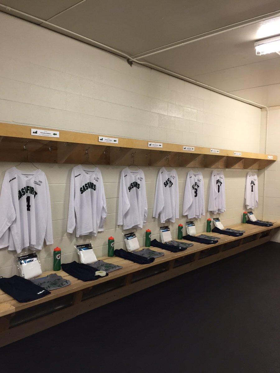 JoelHouseman's tweet photo. @sask_hockey dressings rooms ready for Female Summer Camp! #saskfirst16 https://t.co/l65A4Y0ihq