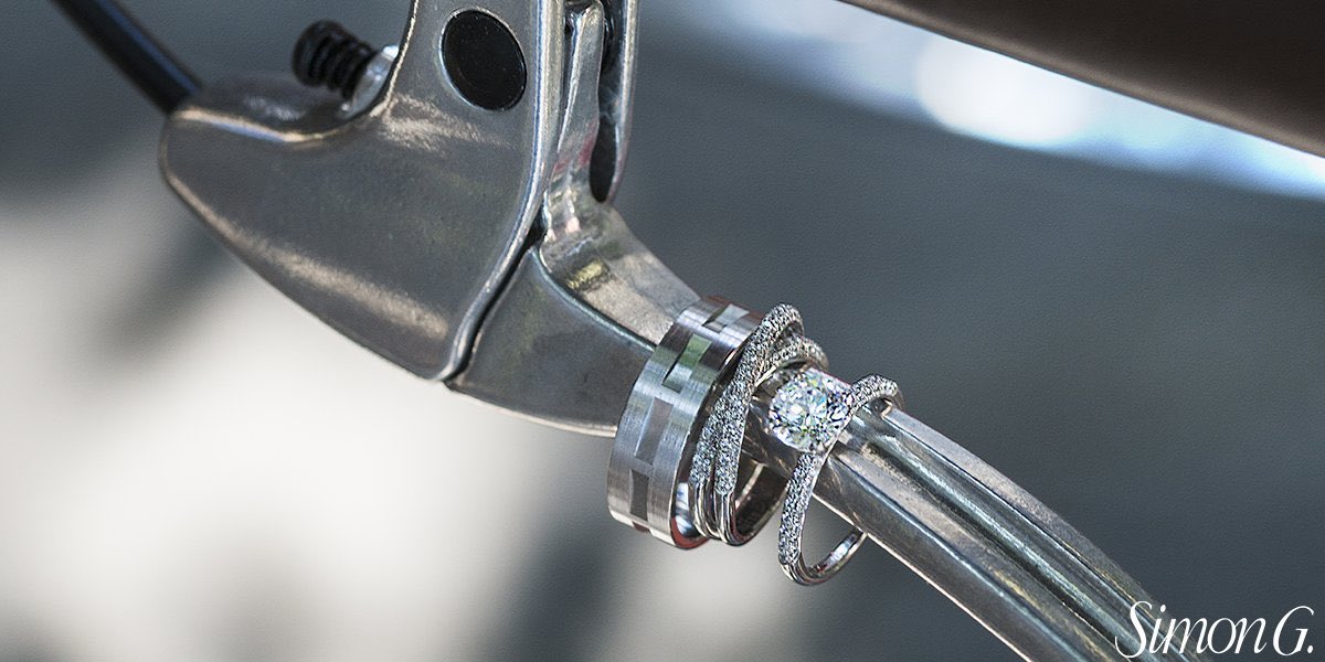 Ride the wave of love with help from Murphy-Pitard Jewelers! #SimonGJewelry #engagementrings #bikes #FutureMrs
