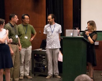 GestureSociety's tweet photo. Our past President, @asli_ozyurek, thanked all her Board members at #ISGS7, so the new Board wants to thank her. https://t.co/jaafFkhYfr
