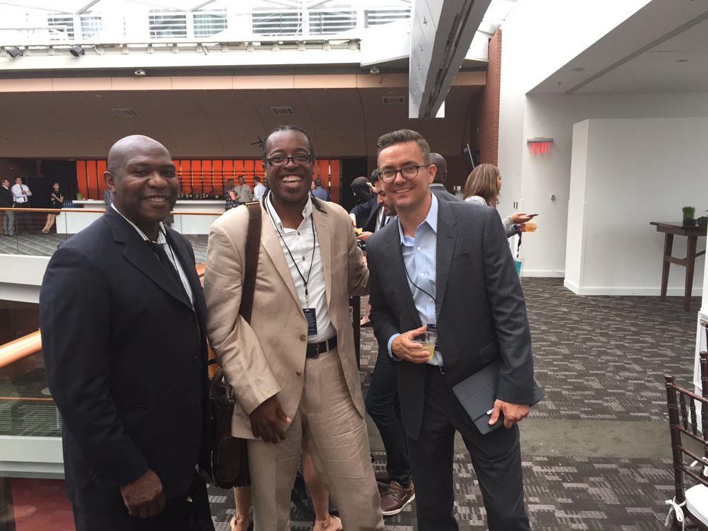 IDEAArtCenter's tweet photo. @Parents42E #pc2erocksDNC pictured:Ryan E. Hill founder of KIPP NJ, Shawn Hardnett, Brian Cirksey #PC2E #edreform https://t.co/btLuPd4LQF