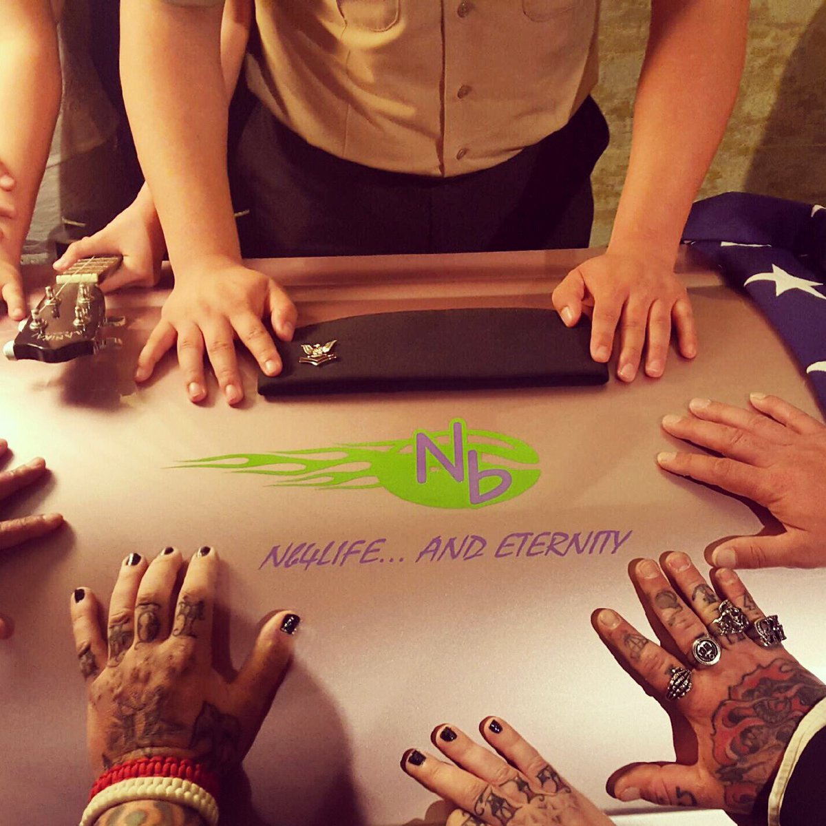 wickedsigns's tweet photo. Never thought I'd be cutting logos for a fallen brother's casket... https://t.co/WJFChnr86O