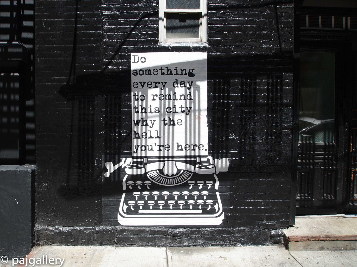 PaJGallery's tweet photo. Everything you need to know is written on the walls of #NYC.  Almost everything anyway. The rest is at #PaJgallery!! https://t.co/yiKyZSW1QK