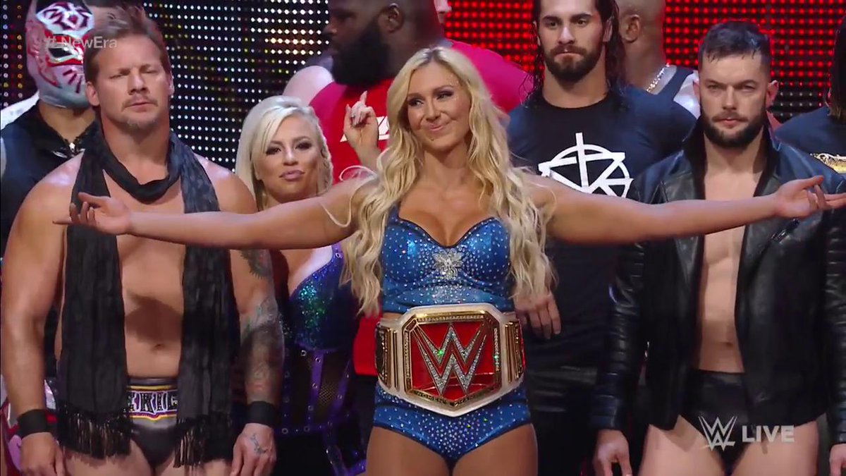 WWE's tweet photo. #WomensChampion @MsCharlotteWWE will defend her title against #TheBoss @SashaBanksWWE TONIGHT on #RAW! https://t.co/yE9zexMsiD